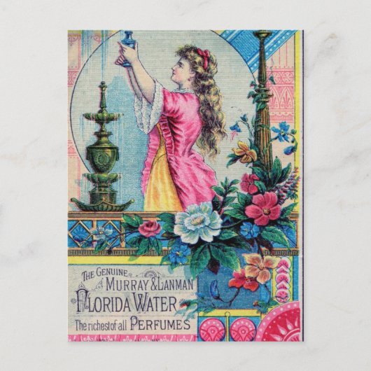  waterparfum van Florida en Victoriaans deco Briefkaart (Voorkant)