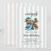 Waterpark Adventure Summer Waterslide Park Kaart (Voorkant / Achterkant)