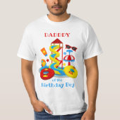 Waterpark Birthday shirt Papa van de Pool Party (Voorkant)