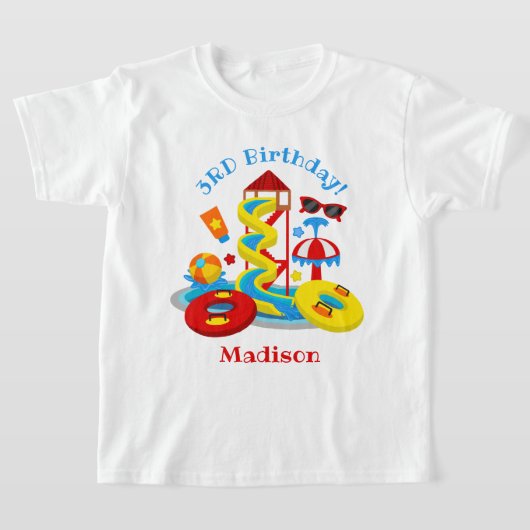 Waterpark Birthday shirt Pool Party (Laagn)
