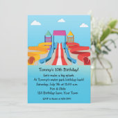Waterpark Fun Birthday Kaart (Staand voorkant)
