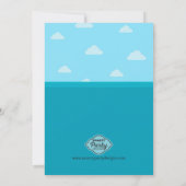 Waterpark Girl Swimming Birthday Party Invitation Kaart (Achterkant)