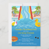 Waterpark Slide Kinderverjaardagsfeestje Kaart (Voorkant)