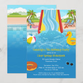 Waterpark Slide Kinderverjaardagsfeestje Kaart (Voorkant / Achterkant)