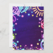 Waterpark Splash Pad Birthday Party Tie Dye Glow Kaart (Achterkant)