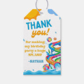 Waterpark Verjaardag Bedankt Label Cadeaulabel (Voorkant)