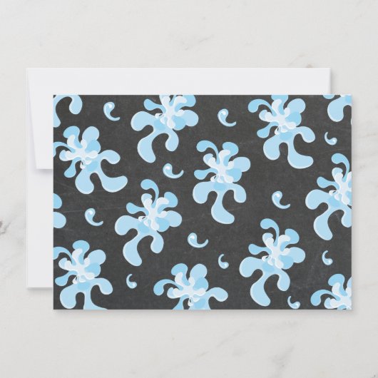 Waterpark Waterslide Pool Party Birthday Invite Kaart (Achterkant)