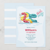 Waterpark Waterslide Zwembad Party Verjaardag Kaart (Voorkant / Achterkant)