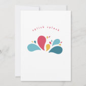 Waterpark Waterslide Zwembad Party Verjaardag Kaart (Achterkant)