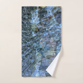 Waterpatroon riviergesteente rimpelende waterstroo bad handdoek (Handdoek)