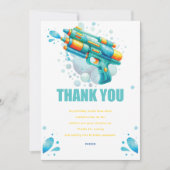 Waterpistool Aangepaste Jongens Verjaardag Bedankkaart (Voorkant)