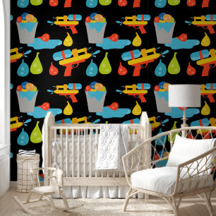 Waterpistool & Ballonnen Zomer Kinderen Slaapkamer Behang