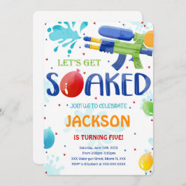 Waterpistool uitnodigingen