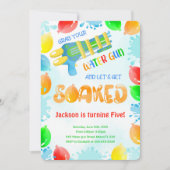 Waterpistool verjaardagsuitnodigingen kaart (Voorkant)