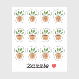 Waterplanten Herinnering Mini Plantpotten Bujo Pla Sticker