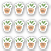 Waterplanten Herinnering Mini Plantpotten Bujo Pla Sticker (Voorkant)