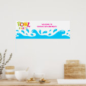 Waterplaspool Meisje Birthday Banner Poster (Keuken)