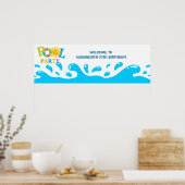 Waterplaspool Party Boy Birthday Banner Poster (Keuken)