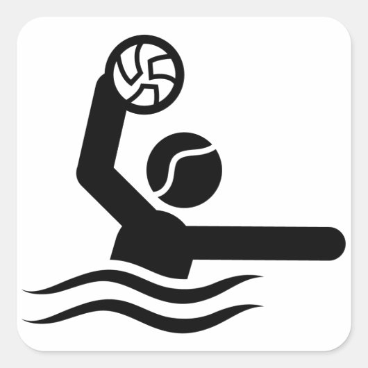 Waterpoel Vierkante Sticker (Voorkant)