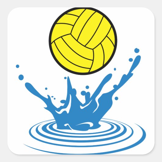 Waterpoel Vierkante Sticker (Voorkant)