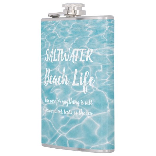 waterpoel weerkaatsing zeewaterbiet heupfles (Links)