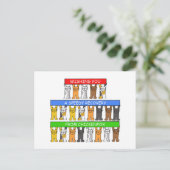 Waterpokken Snel herstel Cartoon Katten Briefkaart (Staand voorkant)