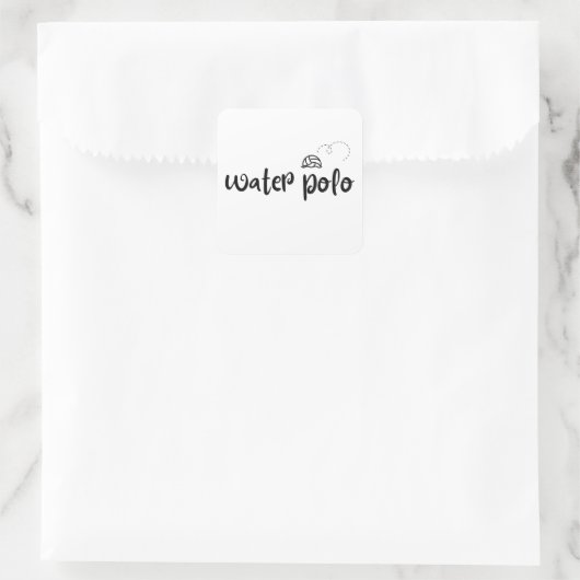 Waterpolbal Vierkante Sticker (Tas)