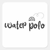 Waterpolbal Vierkante Sticker (Voorkant)