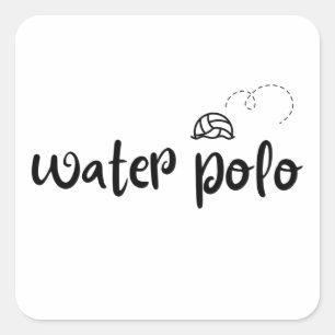 Waterpolbal Vierkante Sticker