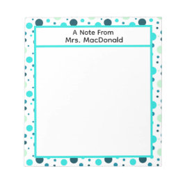 Waterpolka stippen cadeau waardering leraar notitieblok