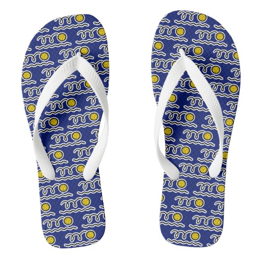Waterpolo bal badslippers of strand teenslippers (Voetbed)