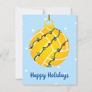 Waterpolo Bal Ornament Vakantiekaart Feestdagenkaart