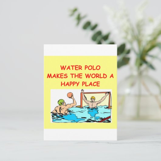waterpolo briefkaart (Staand voorkant)