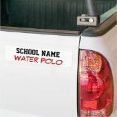 Waterpolo - creëer je eigen schoolgeest bumpersticker (Op Truck)