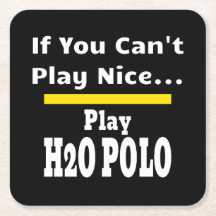 Waterpolo Funny Sarcasme H2O Kartonnen Onderzetters