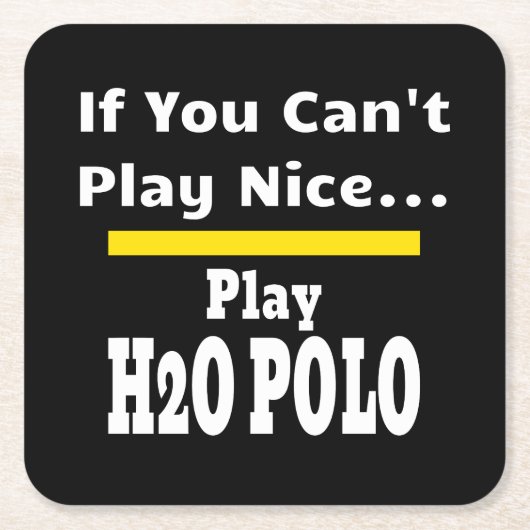 Waterpolo Funny Sarcasme H2O Kartonnen Onderzetters (Voorkant)