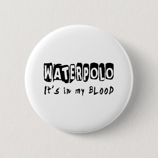 Waterpolo Het zit in mijn bloed Ronde Button 5,7 Cm (Voorkant)