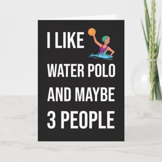 Waterpolo Kerstversiering Speler Kerst Sportartike Kaart (Voorkant)