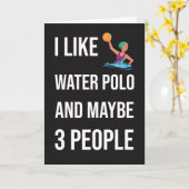 Waterpolo Kerstversiering Speler Kerst Sportartike Kaart (Gele Bloem)