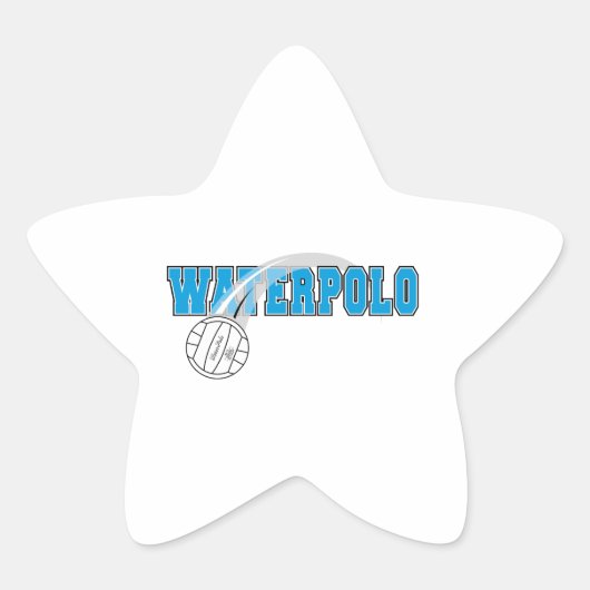 waterpolo-logo ster sticker (Voorkant)