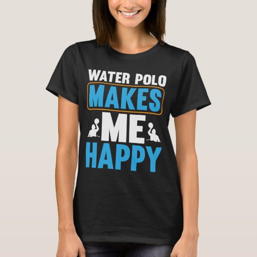 Waterpolo maakt me blij in waterpolo t-shirt (Voorkant)