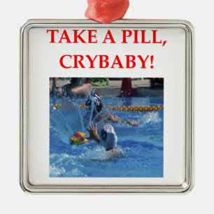 waterpolo metalen ornament