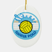 WATERPOLO NET SPLASH KERAMISCH ORNAMENT (Voorkant)