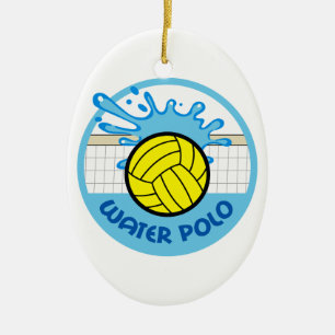 WATERPOLO NET SPLASH KERAMISCH ORNAMENT