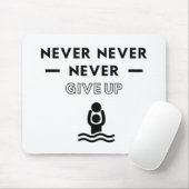 Waterpolo: nooit opgeven. muismat (Met muis)