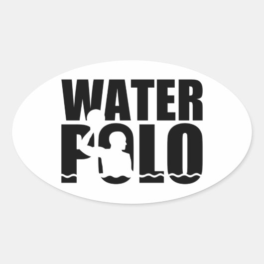 Waterpolo Ovale Sticker (Voorkant)