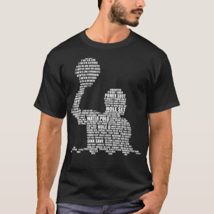 Waterpolo Player Word Cloud Water Polo-spelers Coa T-shirt
