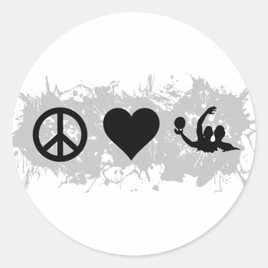 Waterpolo Ronde Sticker (Voorkant)