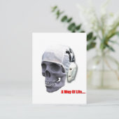 waterpolo-schedel briefkaart (Staand voorkant)