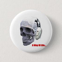 waterpolo-schedel ronde button 5,7 cm